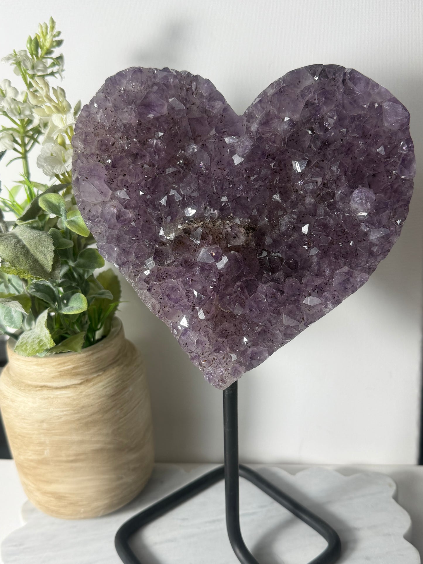Large Amethyst Heart on Stand