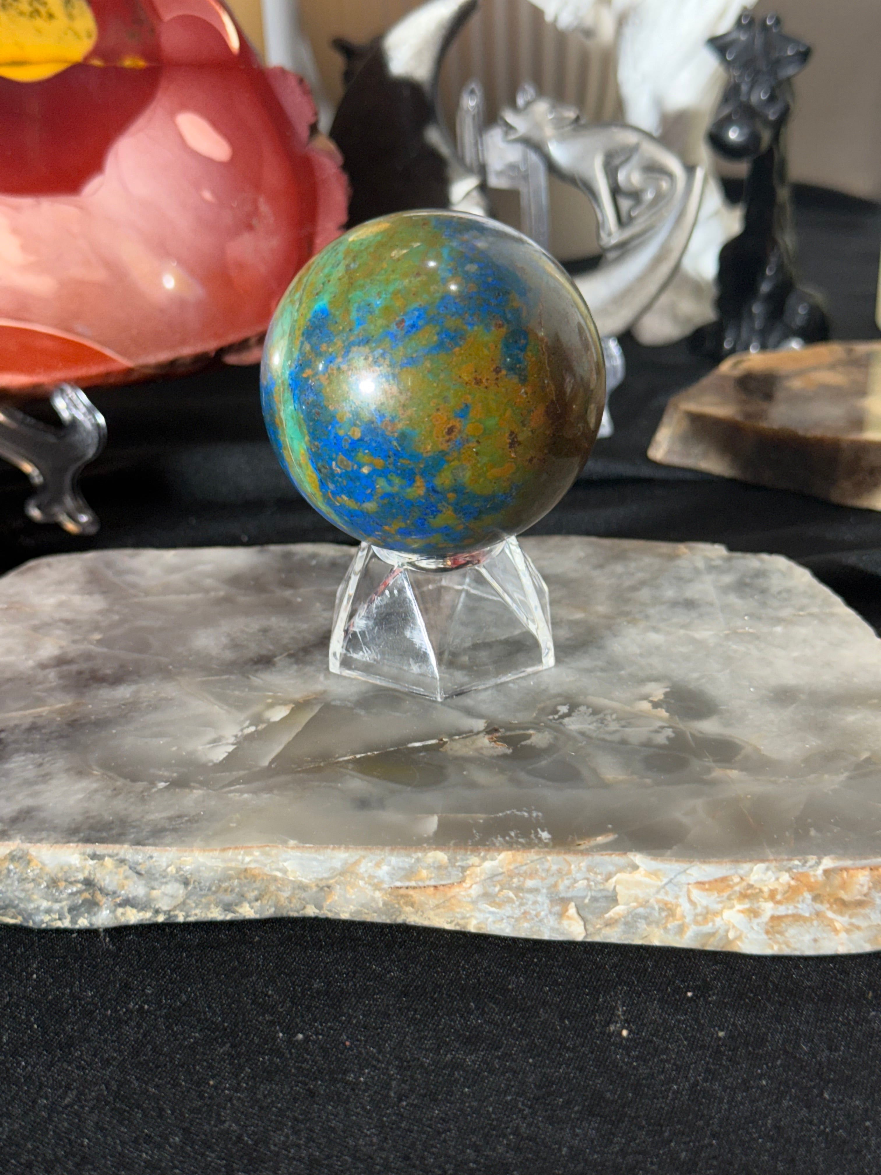 Phoenix Pine Stone Sphere - 55A