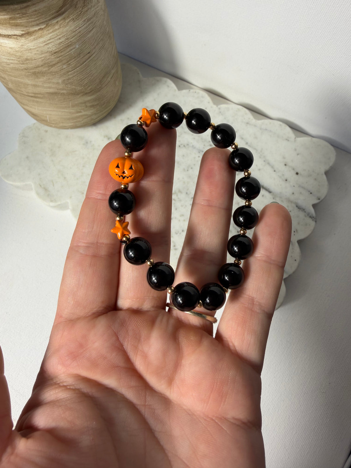 Obsidian Halloween Bracelet