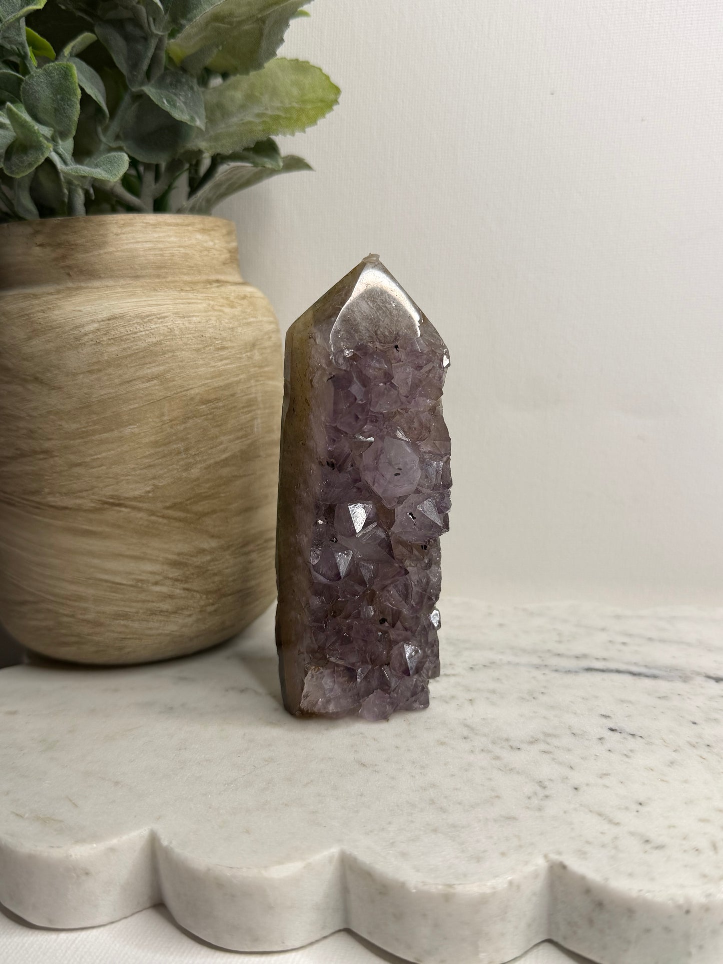 Druzy Amethyst Agate Tower