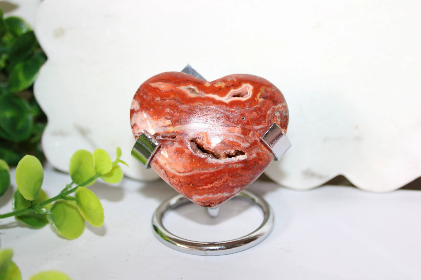 Crazy Lace Heart on Stand by Heartstone Sanctuary