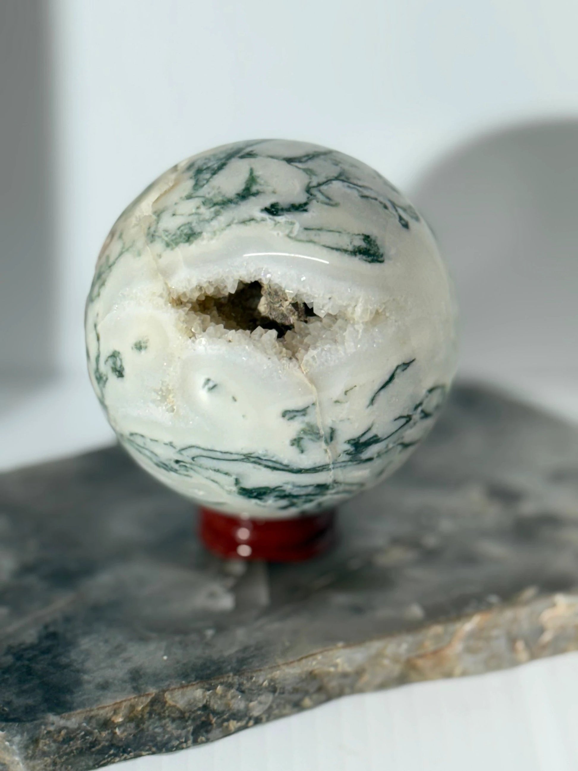 Tree Agate Sphere by Heartstone Sanctuary