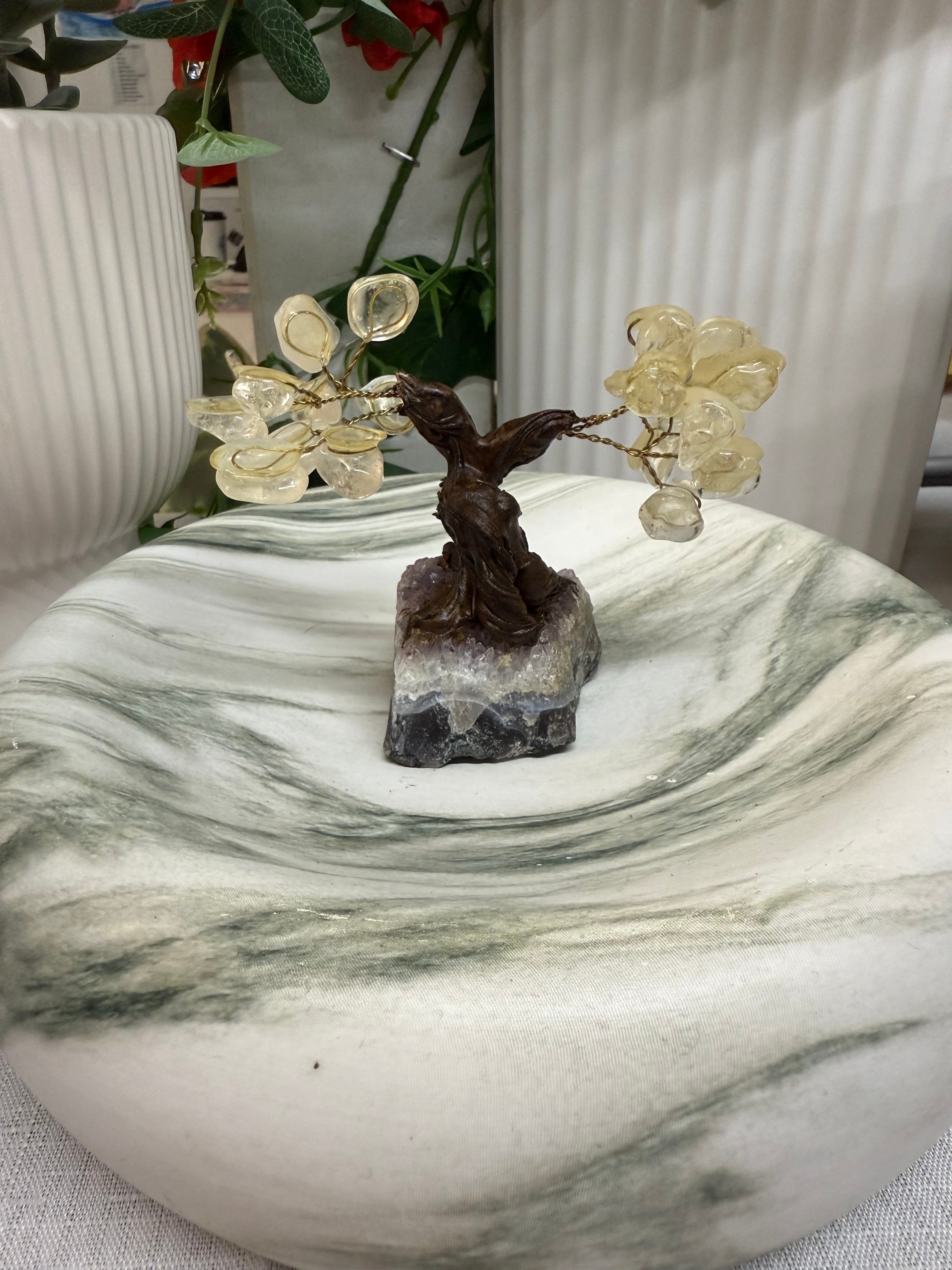 Clear Quartz & Amethyst Gem Tree