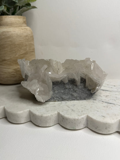 Rose Calcite Marcasite Specimen UV Reactive