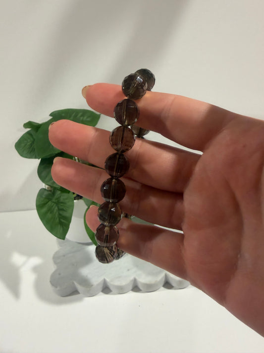 Faceted Smokey Quartz Bracelet