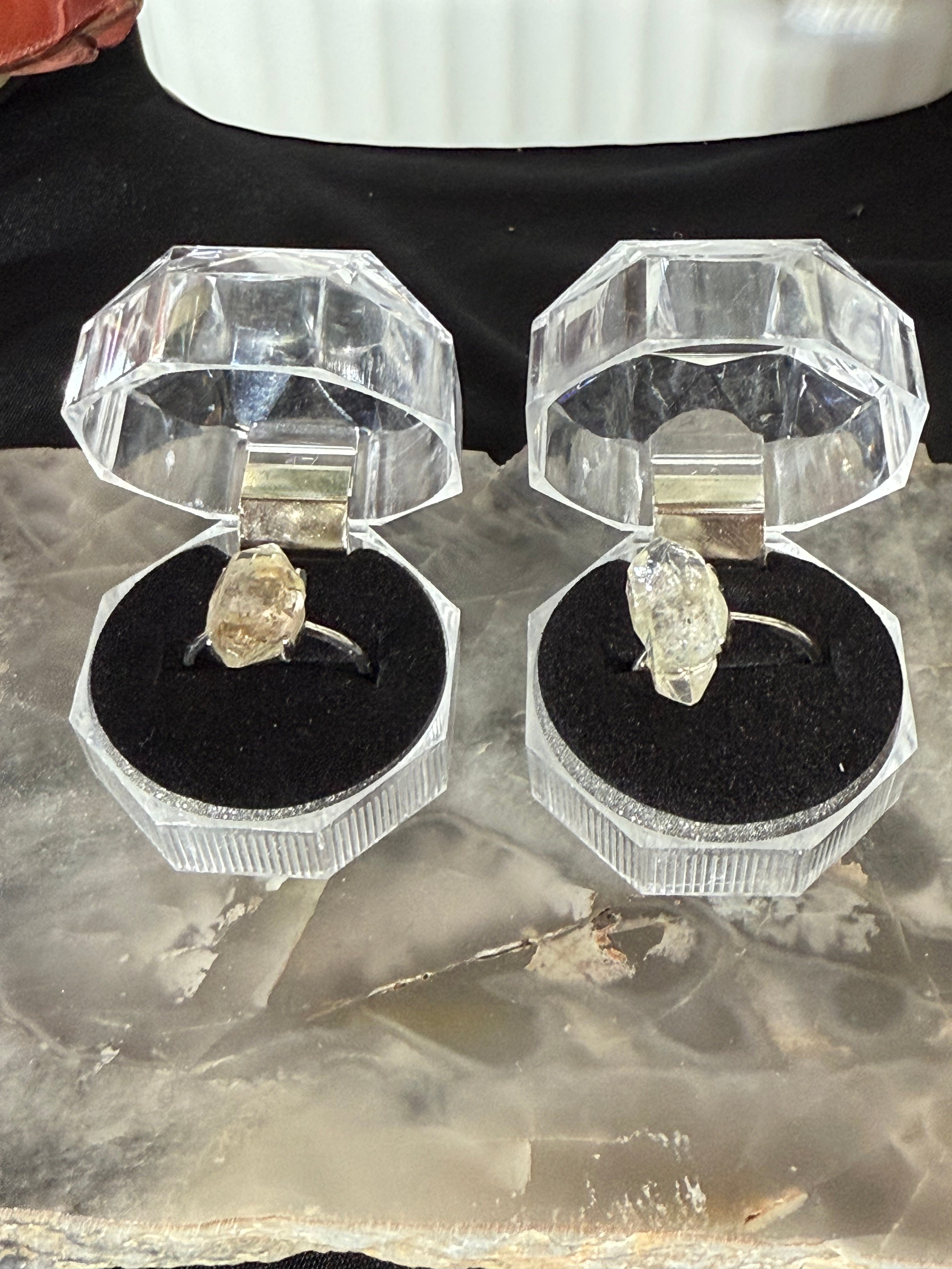 Herkimer Diamond Adjustable Ring