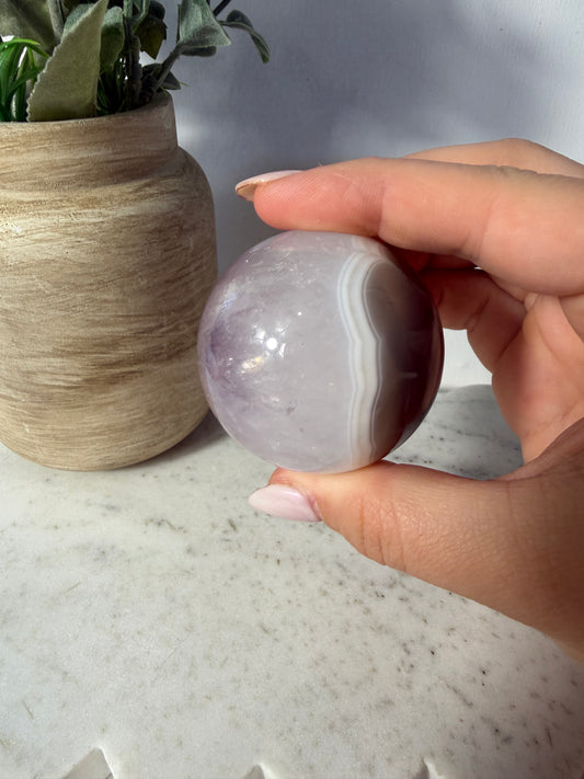 Amethyst Agate Sphere