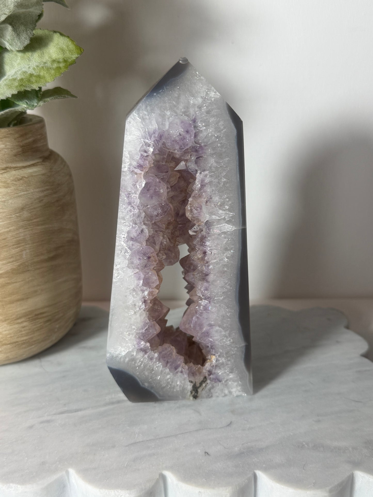 Amethyst Agate Geode Tower