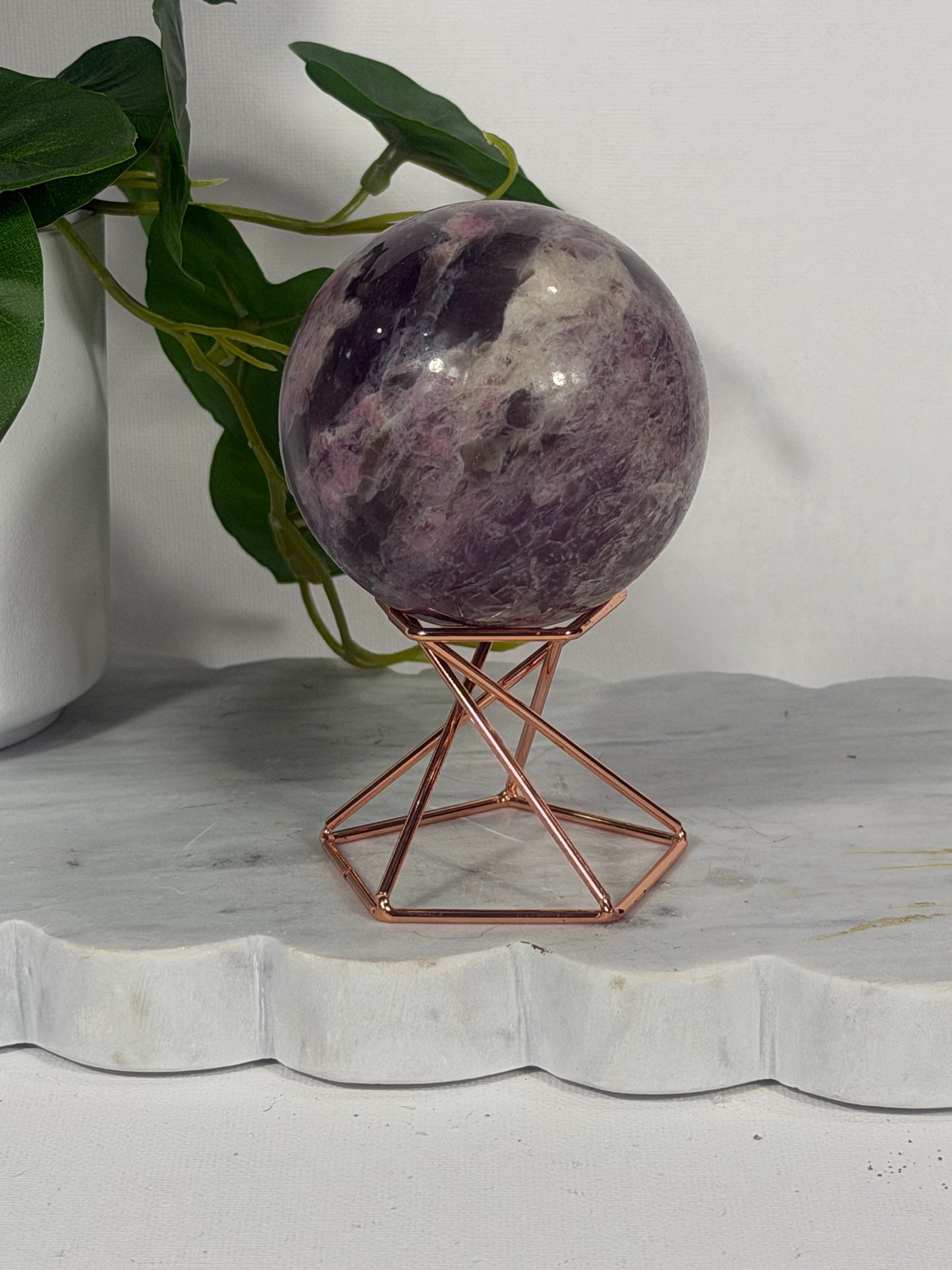 Ruby Tourmaline Sphere