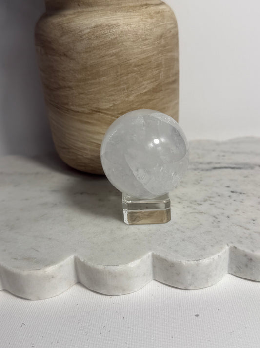 White Calcite Sphere
