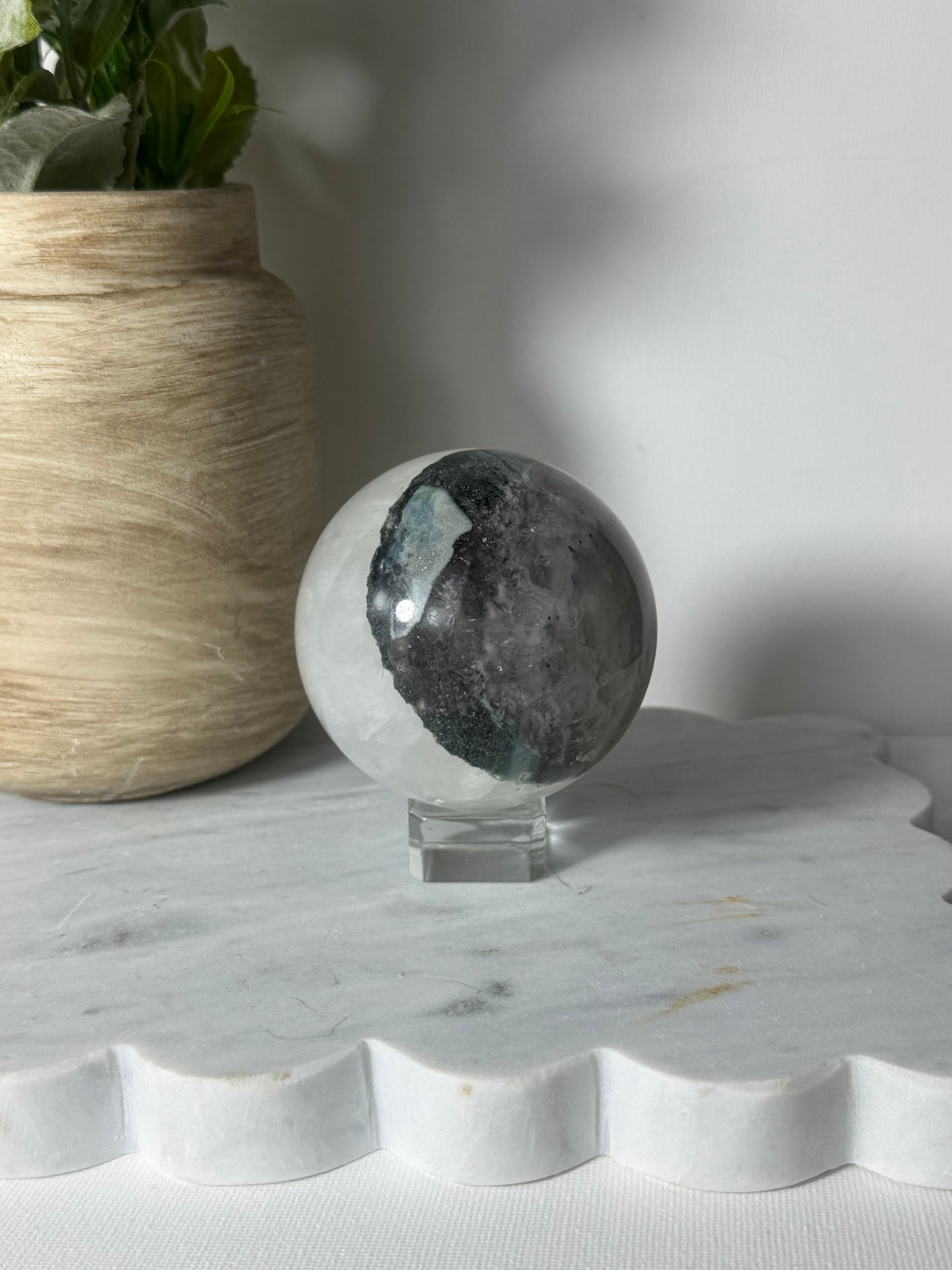 White Fluorite Sphere