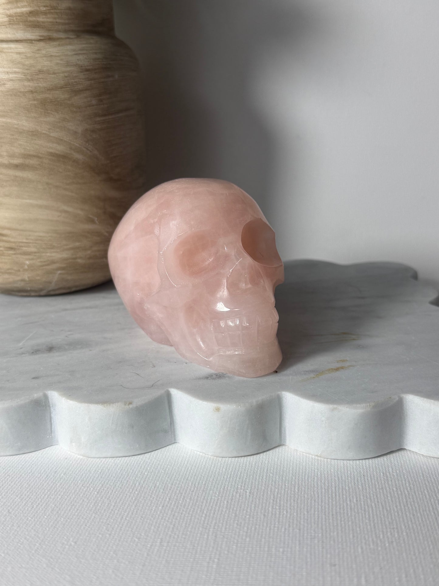 Rose Quarts Skull