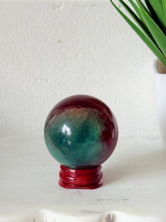 Mango fluorite Sphere - 132g by Heartstone Sanctuary