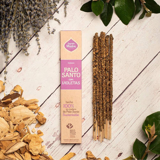 Natural Incense - Palo Santo and Violet 8 Sticks by WONDER IMPORTS AUSTRALIA