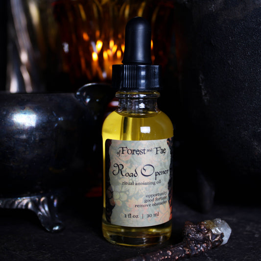 Road Opener Ritual Anointing Oil • Herb Infused Oil • Witchy-