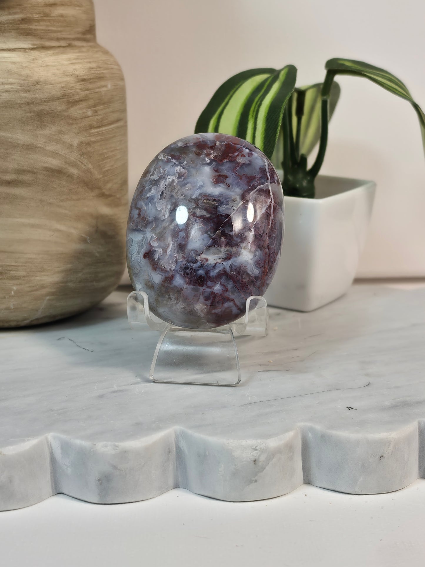 Red Moss Agate Palm 56B