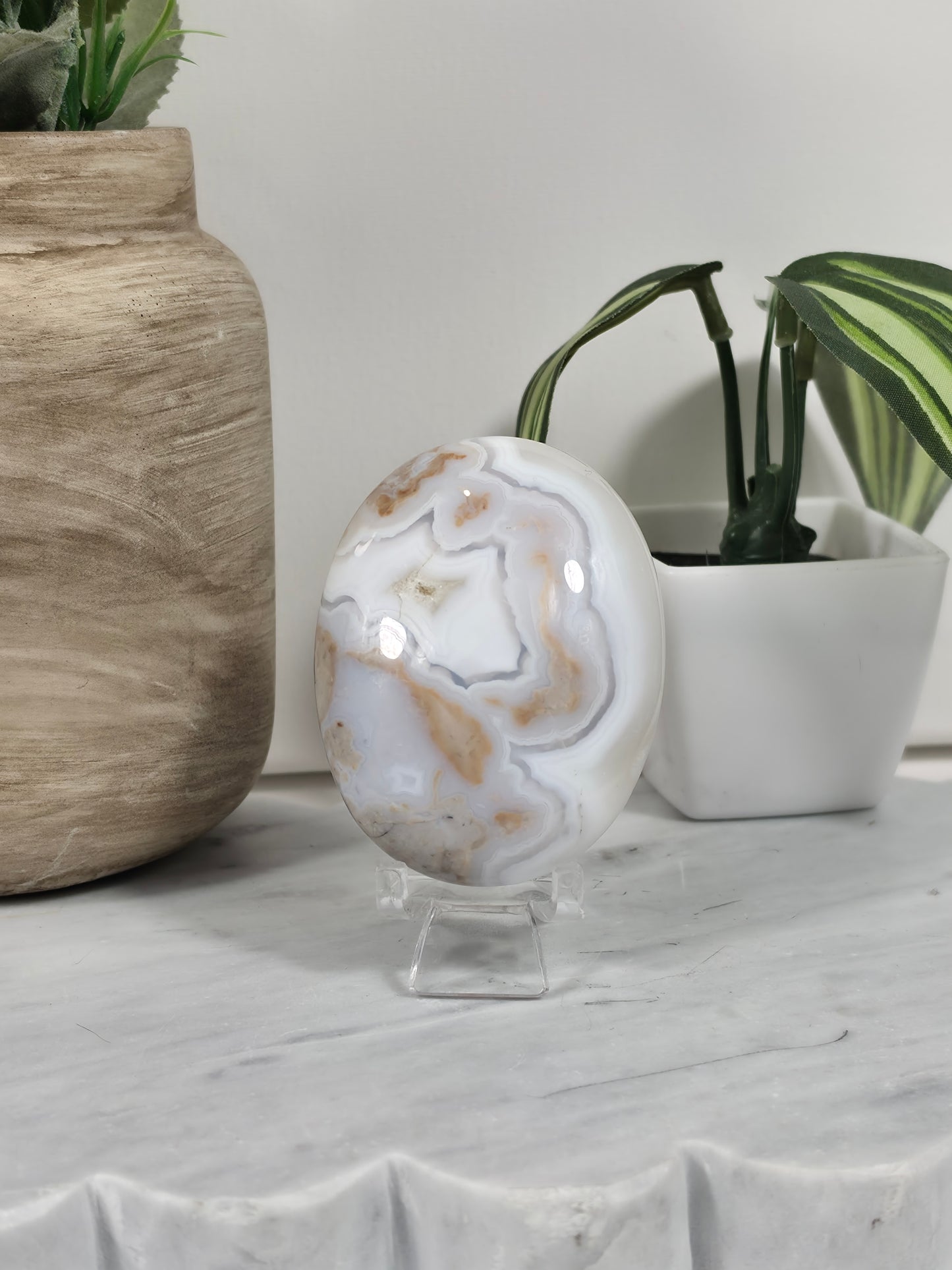 Orbicular Moss Agate Palm 55E