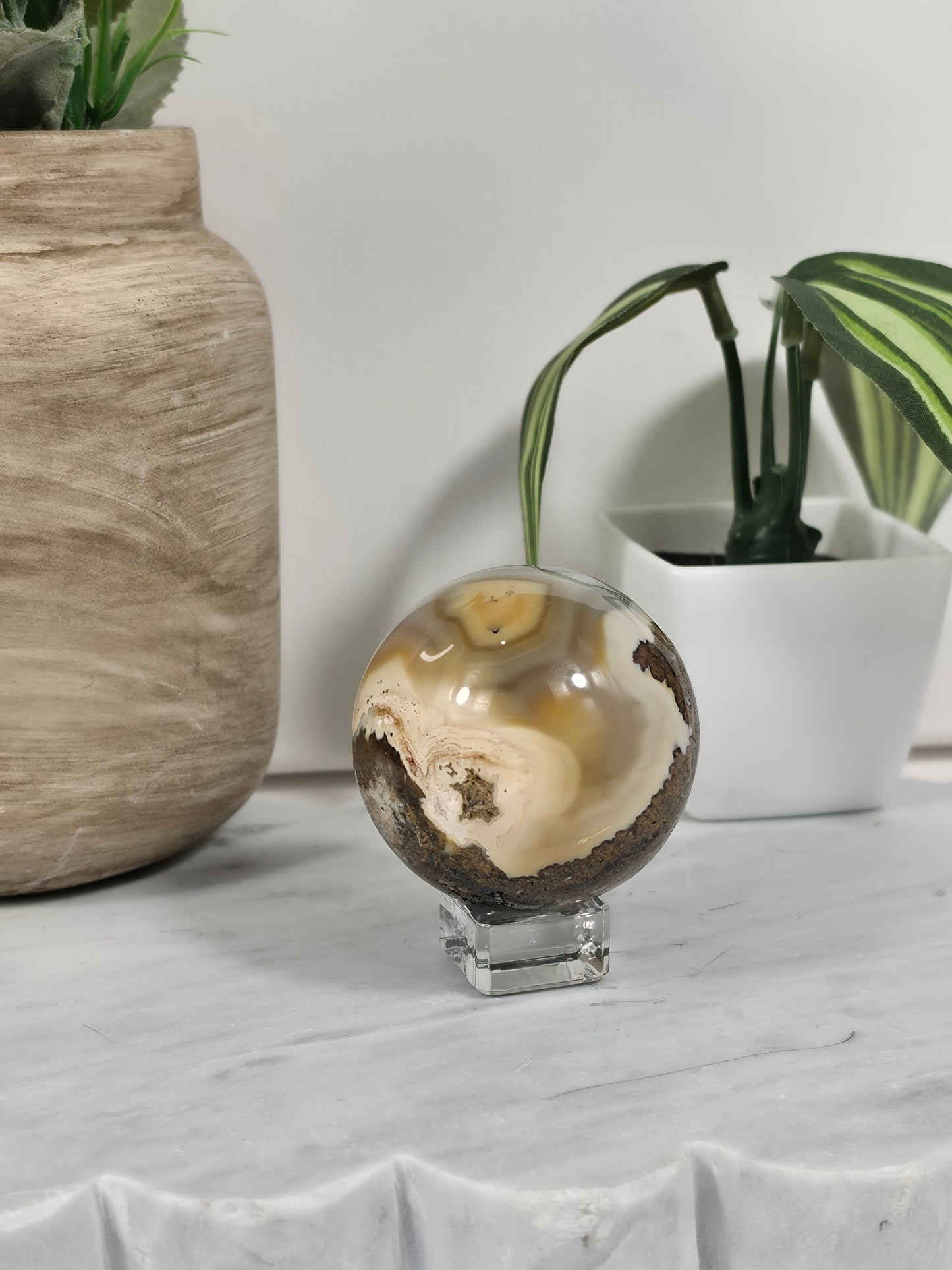 Orbicular Moss Agate Sphere OM1