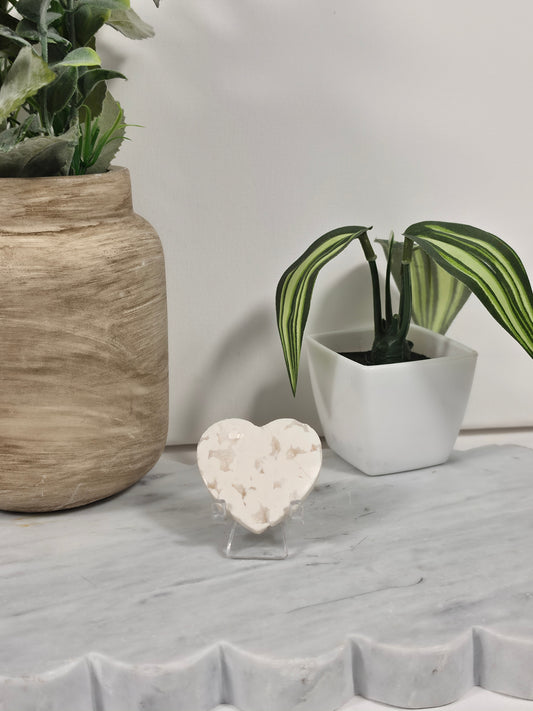 Snow Agate Heart