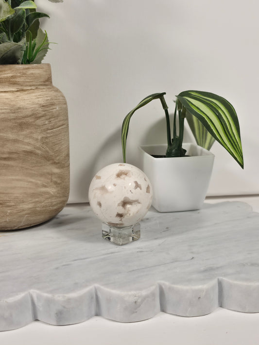 Snow Agate Sphere