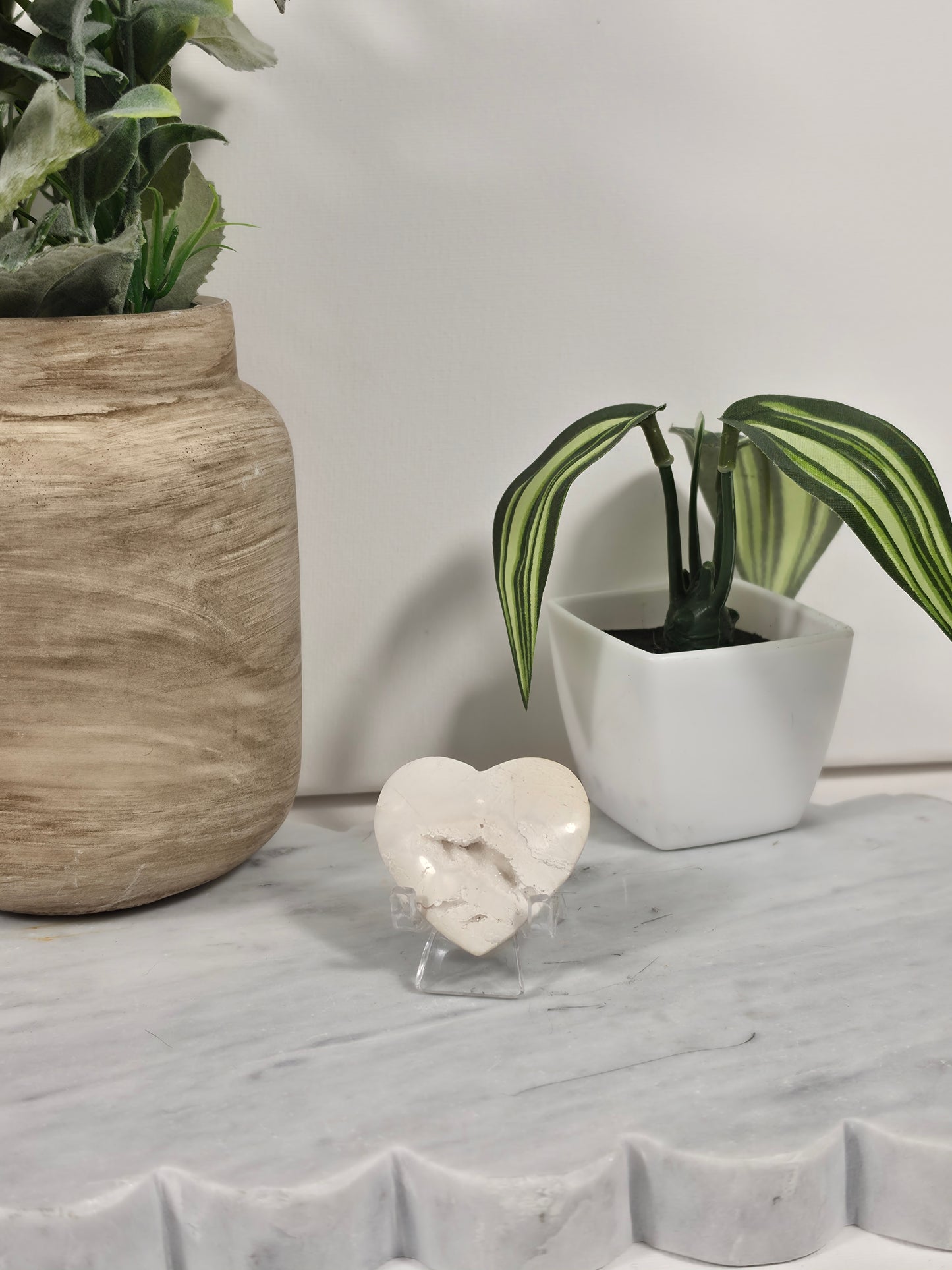 Snow Agate Heart