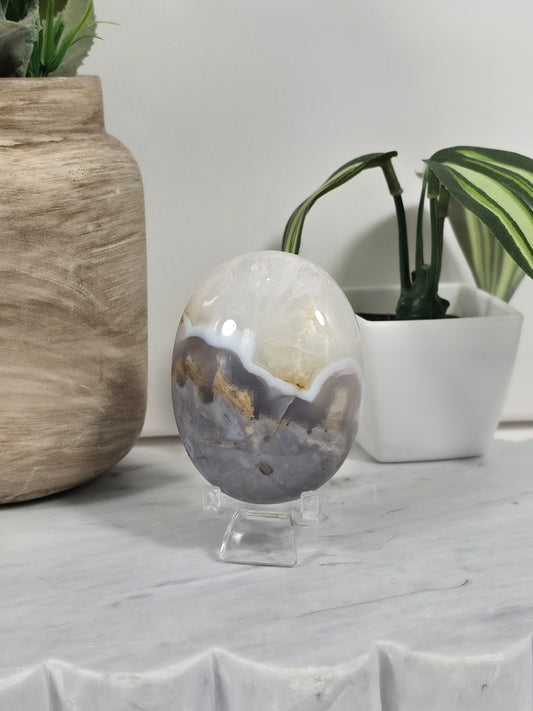 Orbicular Moss Agate Palm 55B