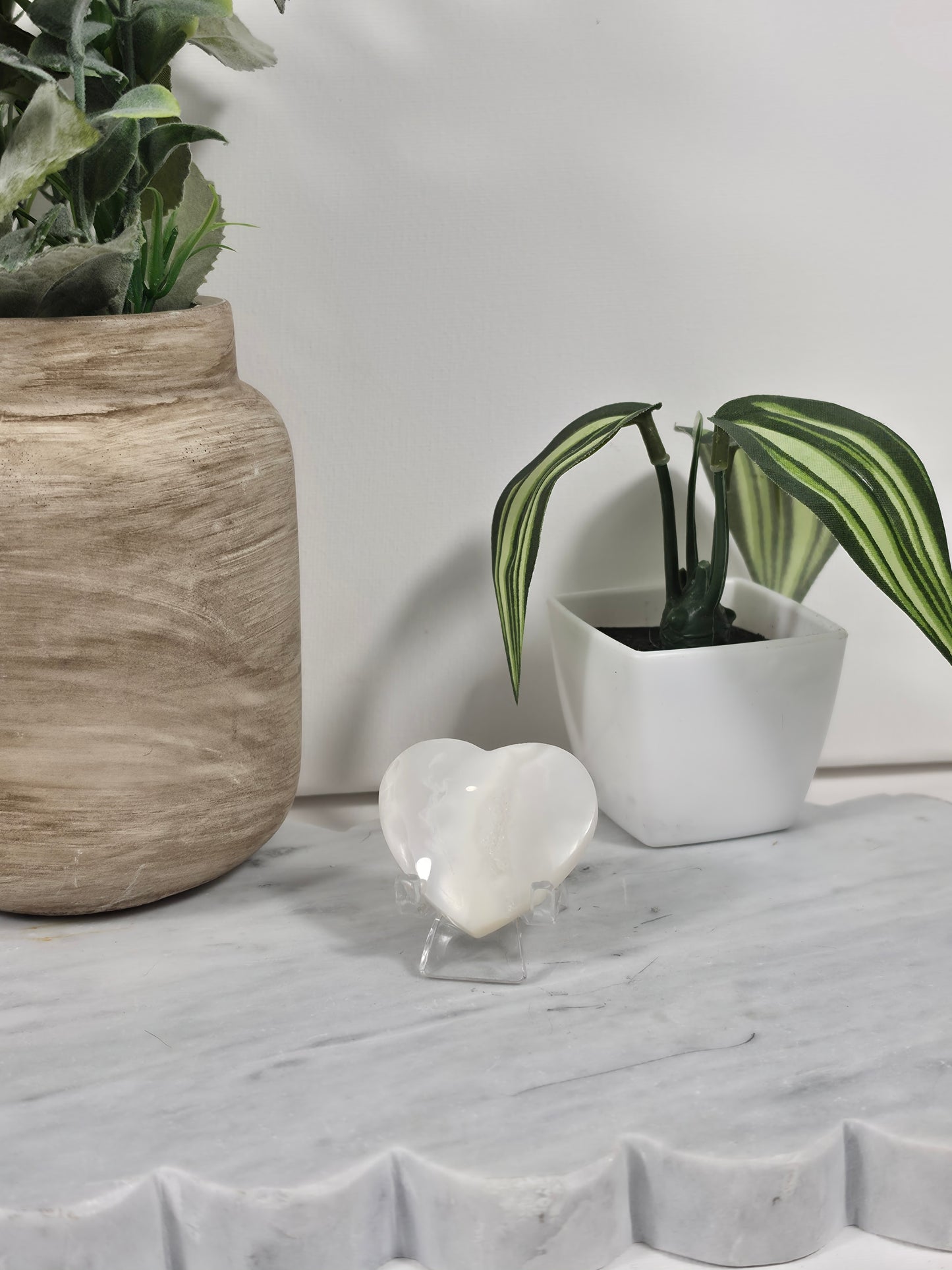 Snow Agate Heart