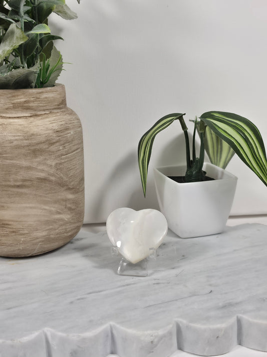 Snow Agate Heart