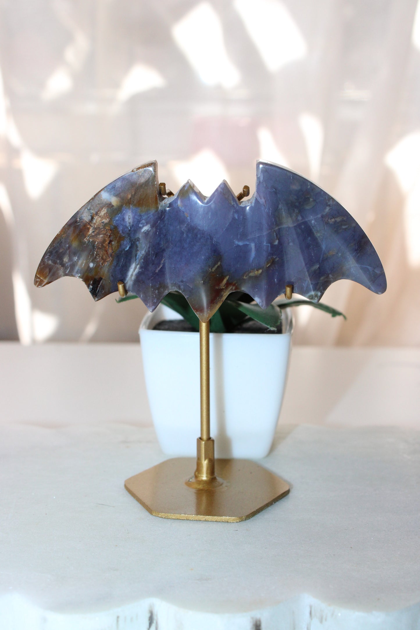 Purple Chalcedony Bat A