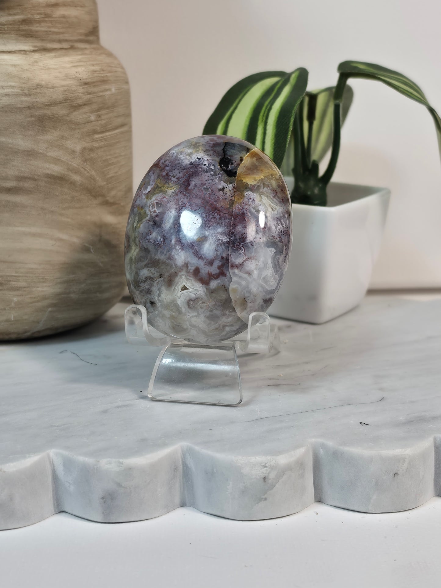 Red Moss Agate Palm 56C