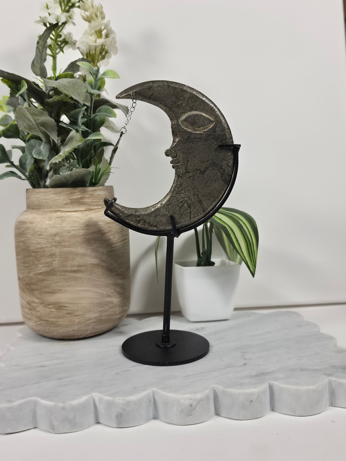 Pyrite Moon on stand