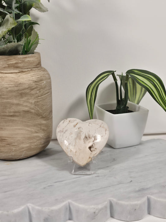 Snow Agate Heart