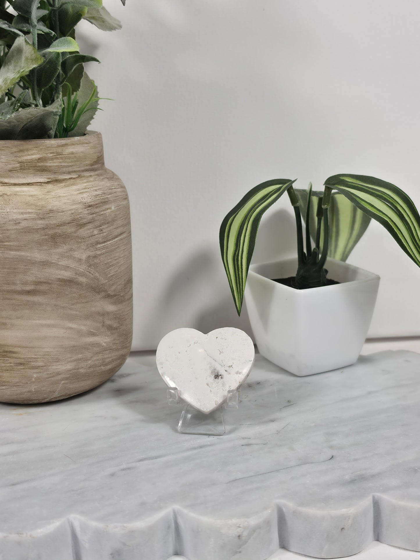 Snow Agate Heart