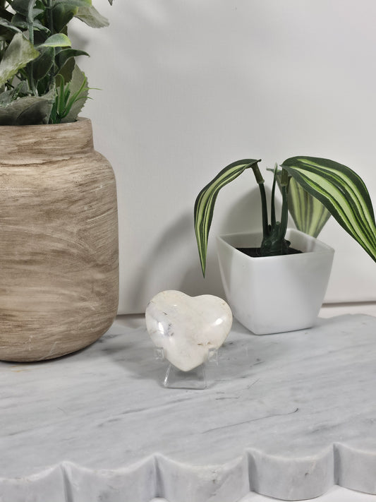 Snow Agate Heart