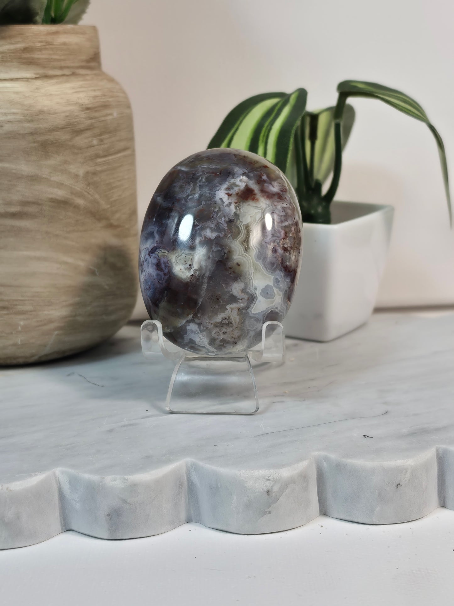 Red Moss Agate Palm 56A
