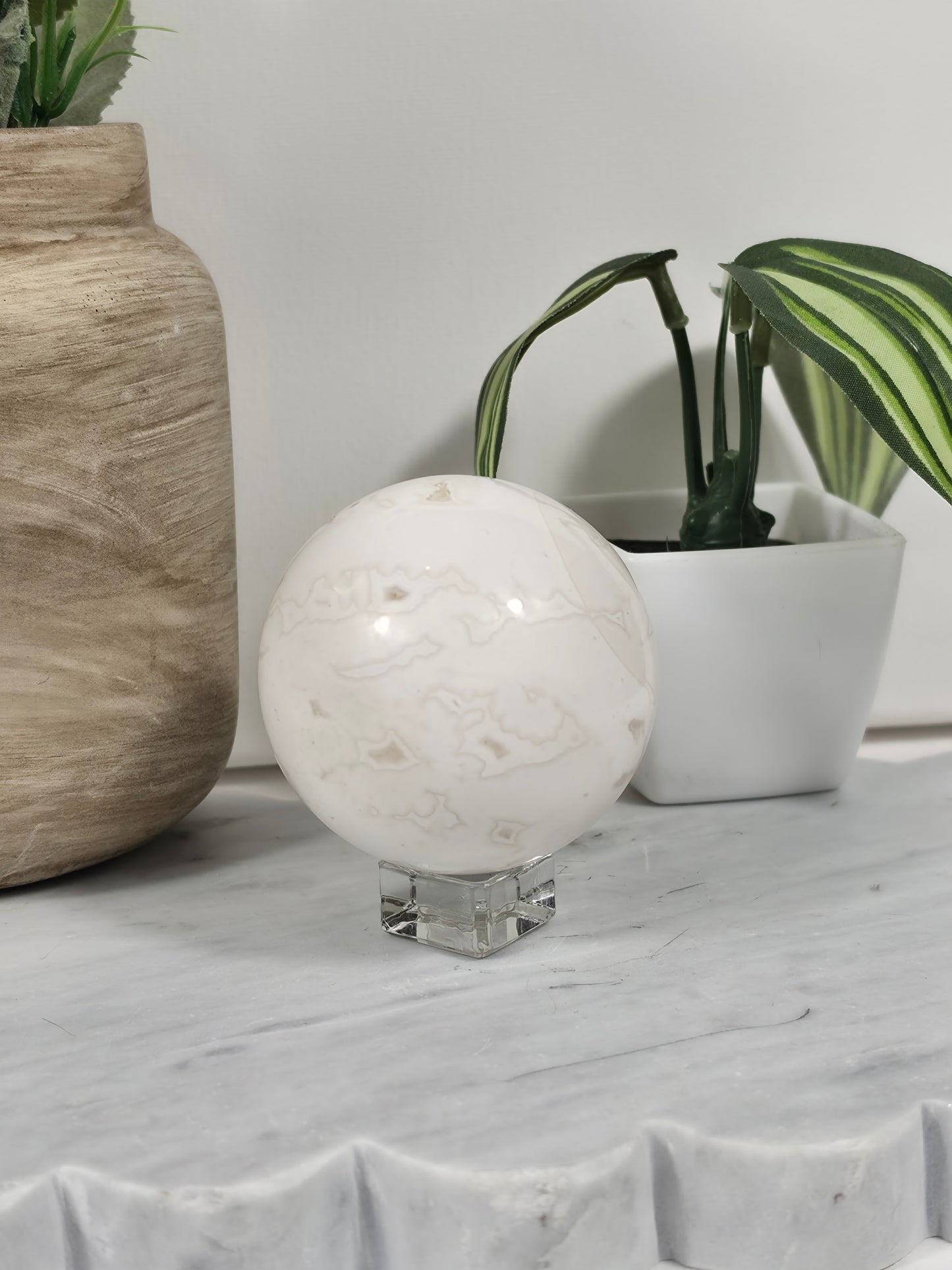 Snow Agate Sphere